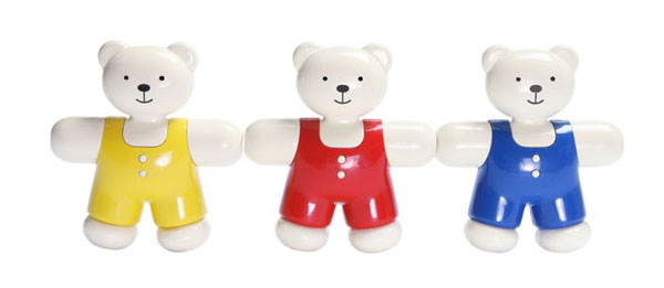 3 bears yellow red blue suit word chain
