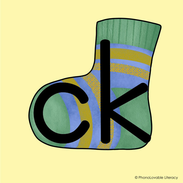embedded mnemonic digraph ck sock