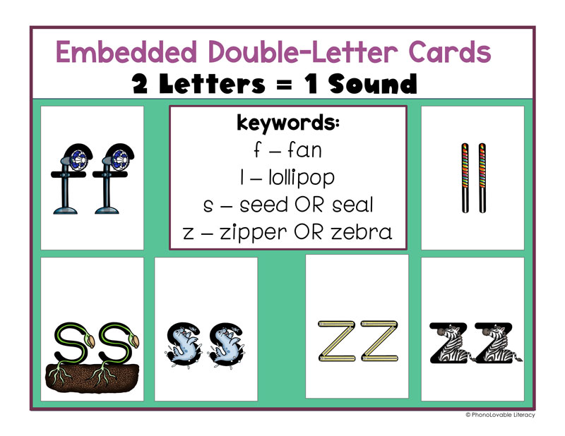 floss embedded mnemonic letter spelling cards