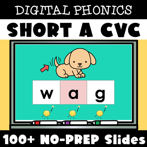 short a cvc word practice cover