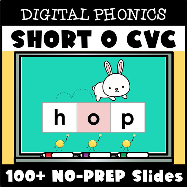 short o cvc word practice digital slides cover