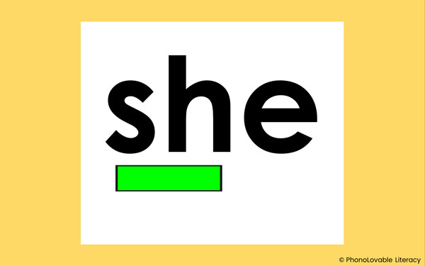 heart sight word she