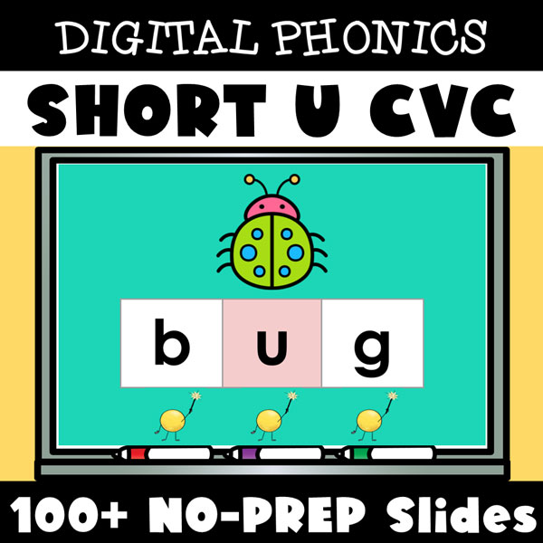 short u cvc word practice cover