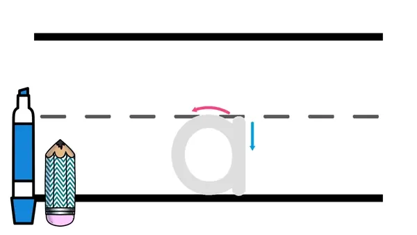 Initial a sound letter animation.