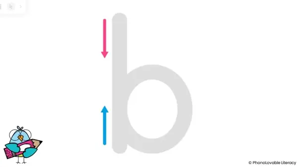 Introducing letter b in kindergarten animation.