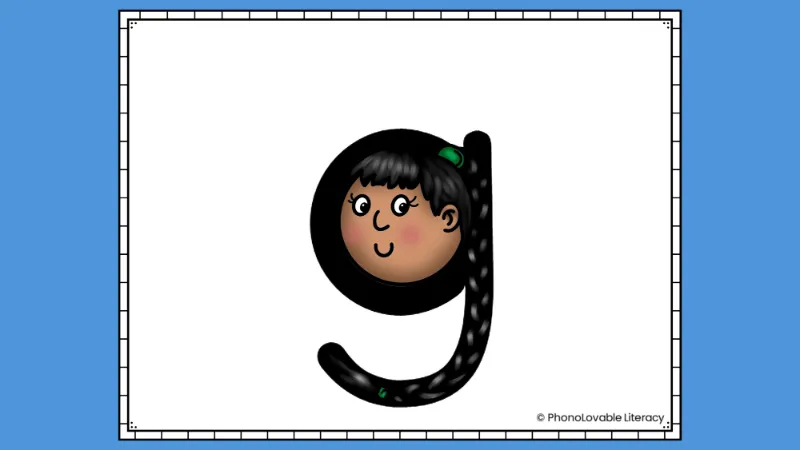 Embedded letter g sound with girl.