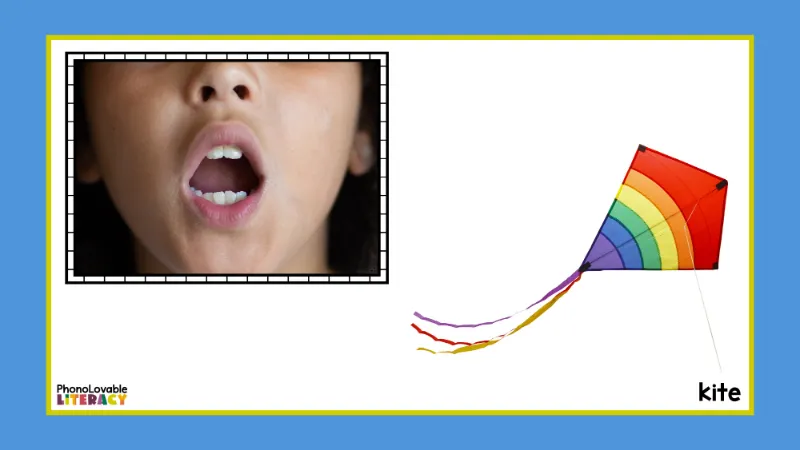Mouth formation for k with kite.