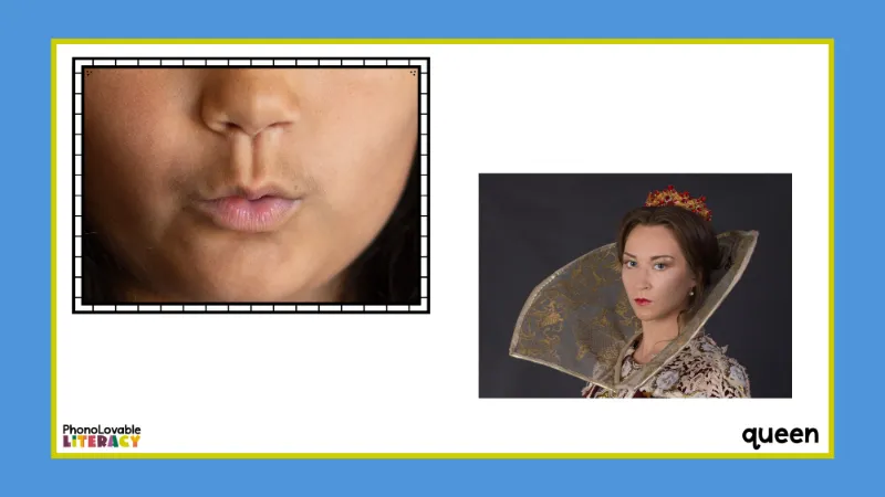 Mouth formation for q with queen.