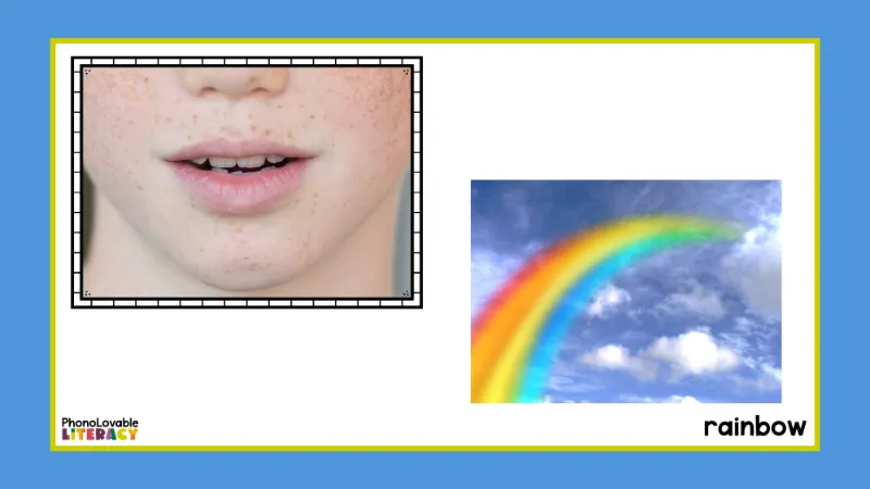 Mouth formation for r with rainbow.