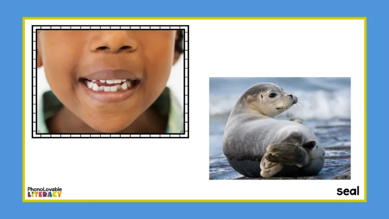 Mouth formation for s with seal.