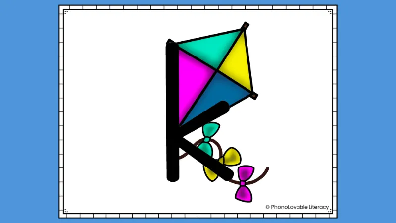 Embedded letter k sound with kite.