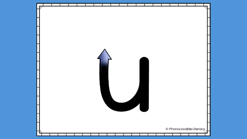 Embedded letter u sound with up.