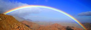 Letter sound r featured image of a rainbow.