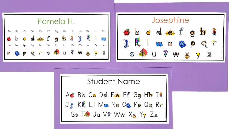 Variations of editable desk name plates.