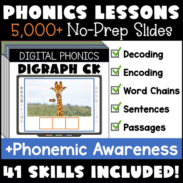 Phonics lessons real photo bundle cover.