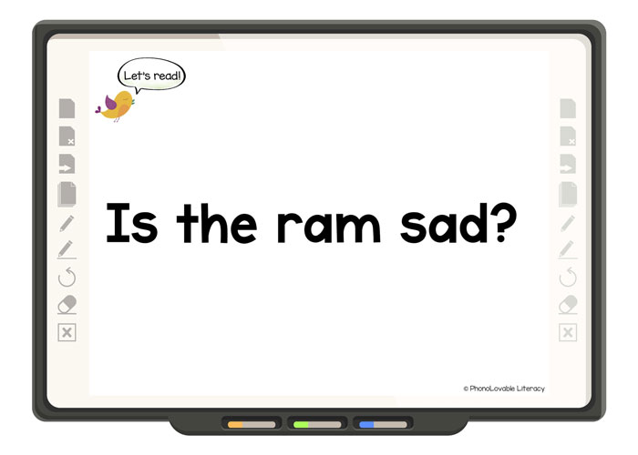 Is the ram sad decodable sentence.